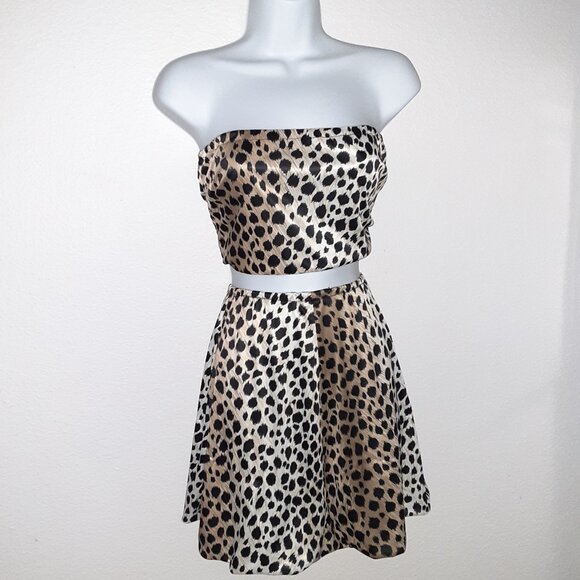 Cheetah-Leopard Print Handmade Top & Skirt * Costume * Dance, Club * Sz X Small - Picture 1 of 7
